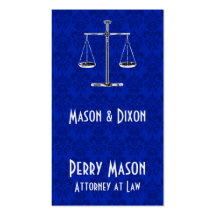Scales of Justice Business Card