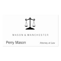 Scales of Justice Business Card Templates