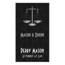 Scales of Justice Business Cards