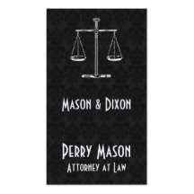 Scales of Justice Business Cards