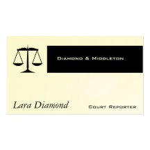 Scales of Justice Business Cards