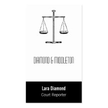 Scales of Justice Business Cards