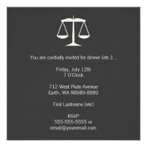 Scales of Justice Custom Invitation
