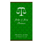 Scales of Justice Damask Colour Bar Business Card