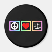 Scales of justice fridge magnet