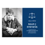 Scales of Justice Law Graduation Photo Invitation