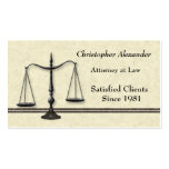 Scales of Justice Lawyer Business Card