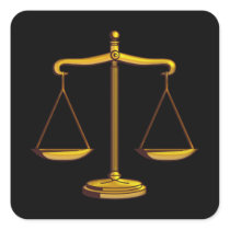 Scales of Justice - Square Sticker