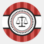 Scales Of Justice Stripes Label (Maroon) Stickers