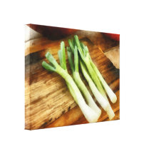 Scallions Stretched Canvas Prints