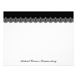 Scalloped Star of David Black Thank You Invite