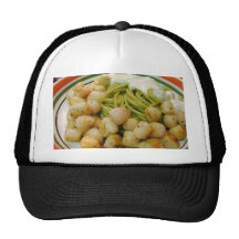 Scallops Seafood Pasta Food Dinner Mesh Hats