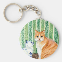 Scampy with delfts blue cat-1.jpg key chains