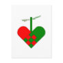 Scandinavian Christmas Hearts Postcard