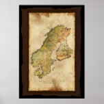 SCANDINAVIAN MAP Art Poster III