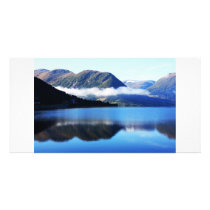 Scandinavian mountains, The North sea, taken in Se Custom Photo Card