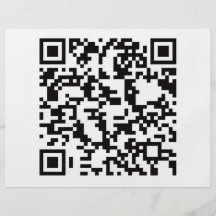 Scannable QR Bar code Custom Flyer