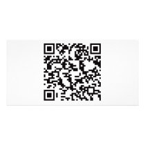 Scannable QR Bar code Custom Photo Card