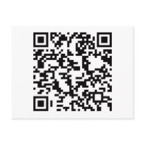 Scannable QR Bar code Postcards