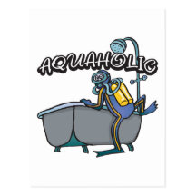 SCAPHANDRE d'Aquaholic Cartes Postales