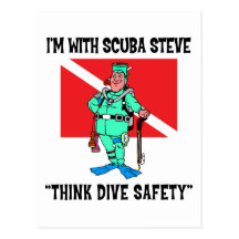 SCAPHANDRE drôle Steve Carte Postale