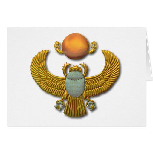 Scarab-gold Greeting Card