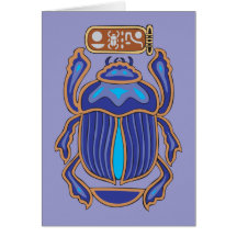 Scarabée égyptien de Dung Dung de scarabée Cartes De Vœux