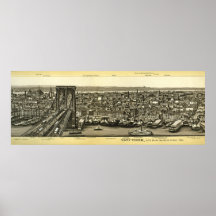 Scarce 1880 Brooklyn NY Panorama Print
