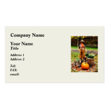 Scarecrow and Pumpkin Business Card Templates
