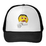 scared dracula smiley trucker hats
