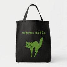 scared kitty canvas bags