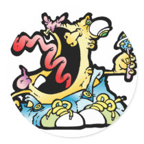 scaredypants round stickers