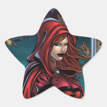 Scarlet Huntress vs. Werewolves Sticker