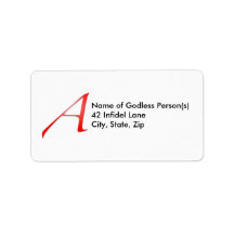 Scarlet Letter "A" Address Labels