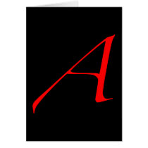 Scarlet letter A (for Atheist) Cards