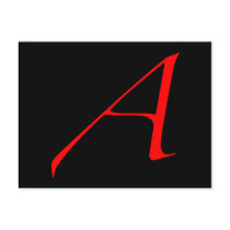 Scarlet letter A (for Atheist) Post Card