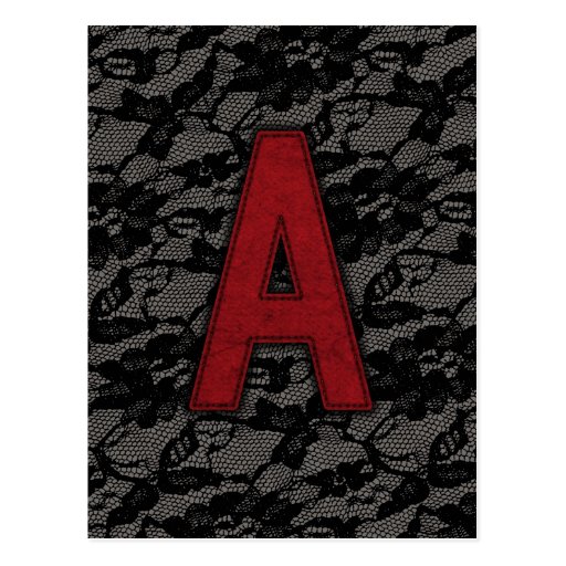 Scarlet Letter A Post Card