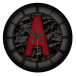 Scarlet Letter A Wall Clocks