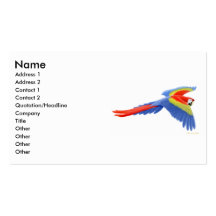 Scarlet Macaw Profile Card Business Card Template