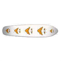 Scary Face. Monster Grin in Orange. Skate Decks