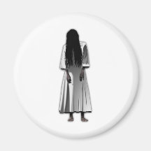 Scary Girl Refrigerator Magnet