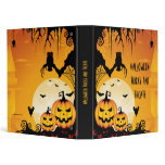 Scary Halloween Pumpkins and Full Moon binders
