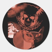 Scary Halloween  Skull Stickers