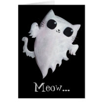 Scary Kitty Cat Ghost cards
