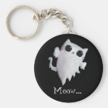 Scary Kitty Cat Ghost Key Chains