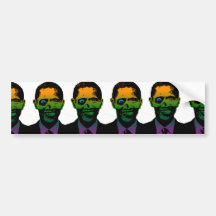 Scary Lightning Obama Zombie Horde Bumper Sticker
