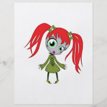 Scary Little Creepy Girl Custom Flyer
