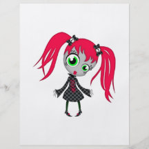 Scary Little Creepy Girl Custom Flyer