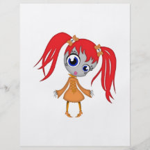 Scary Little Creepy Girl Personalized Flyer