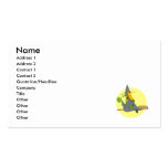 scary looking witch business card
